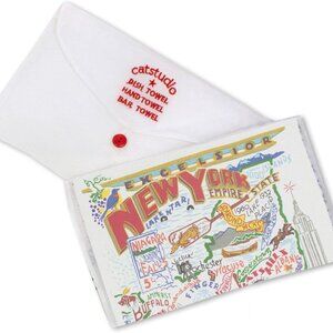 Catstudio New York State Embroidered Dish Towel